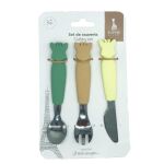 SOPHIE - Καμηλοπάρδαλη Σετ Κουτάλι-Πιρούνι-Μαχαίρι Κίτρινο/πράσινο - Image 2