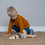 JABADABADO - Ξύλινo παιχνίδι συρόμενο σαλιγκάρι με κομμάτια στοίβαξης - Image 2