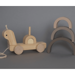 JABADABADO - Ξύλινo παιχνίδι συρόμενο σαλιγκάρι με κομμάτια στοίβαξης - Image 6