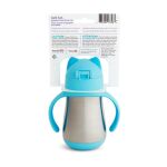 MUNCHKIN - Ανοξείδωτο θερμός με καλαμάκι Γάτα Μπλε 237ml - Image 3