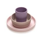 MELII - Σετ φαγητού σιλικόνης Purple-Pink