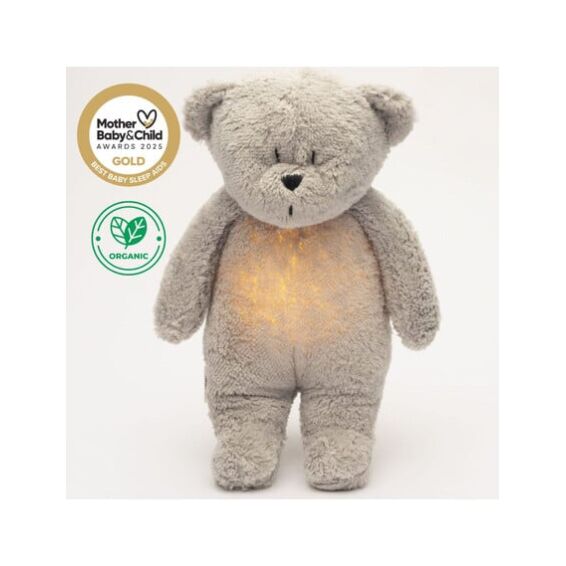 MOONIE 2.0: Επαναφορτιζόμενο βοήθημα ύπνου με ηχογράφηση & αισθητήρα κλάματος – Οργανικό βαμβάκι Gray