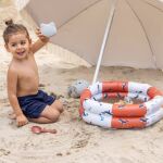 SWIM ESSENTIALS - Φουσκωτή πισίνα Ø60εκ. με δύο αεροθαλάμους - "Red-White Whale" - Image 2