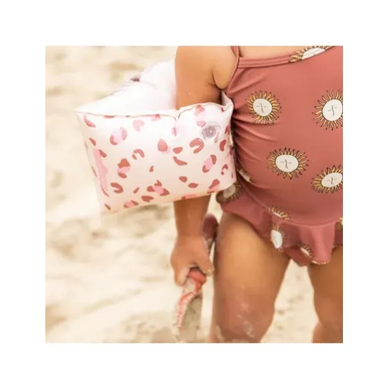 Swim Essentials: Μπρατσάκια για παιδιά από 0-2 ετών - "Old Pink Leopard"
