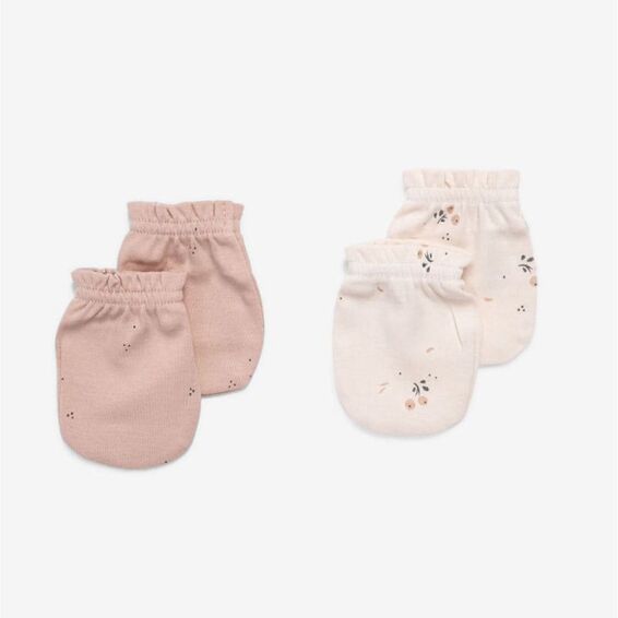 MINENE - Γαντάκια Νεογέννητου Pink/Olive