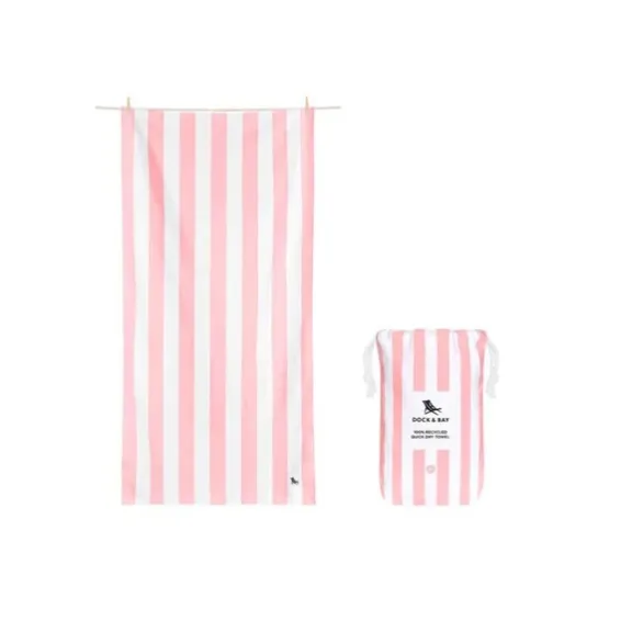 Dock & Bay: Παιδική πετσέτα θαλάσσης Malibu Pink - Microfiber (Μικροϊνες) 130x70 εκ