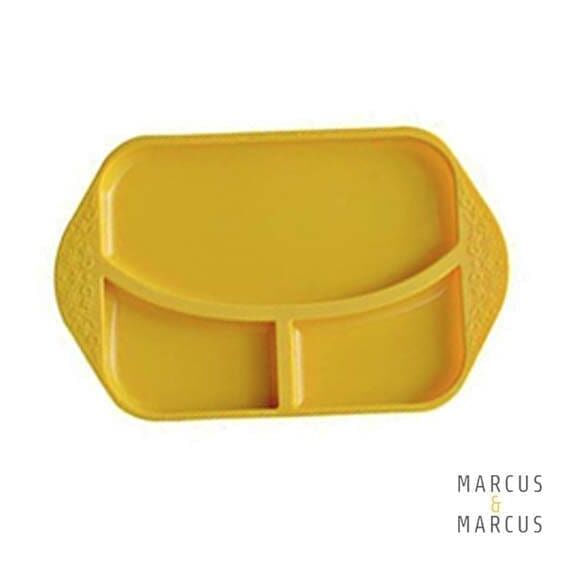 MARCUS & MARCUS - Βρεφικό Πιάτο Σιλικόνης με Χωρίσματα Κίτρινο