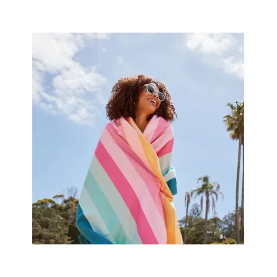 Dock & Bay: Πετσέτα θαλάσσης Quickdry - Coastal Candy (Μικροϊνες) 2 μεγέθη