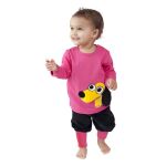 Βελούδινο Παντελονάκι Μαύρο/Ρόζ Νο 104 - Image 2