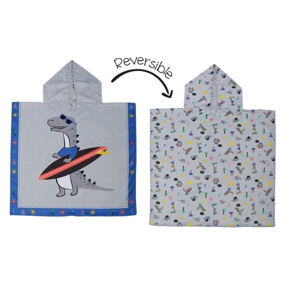 FLAPJACK KIDS - Πόντσο Διπλής Όψης UPF50+ Δεινόσαυρος 61x61 εκ.