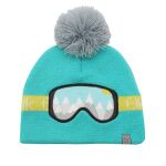 FLAPJACK KIDS - Σκουφάκι πλεκτό γυαλιά του σκι – Τυρκουάζ