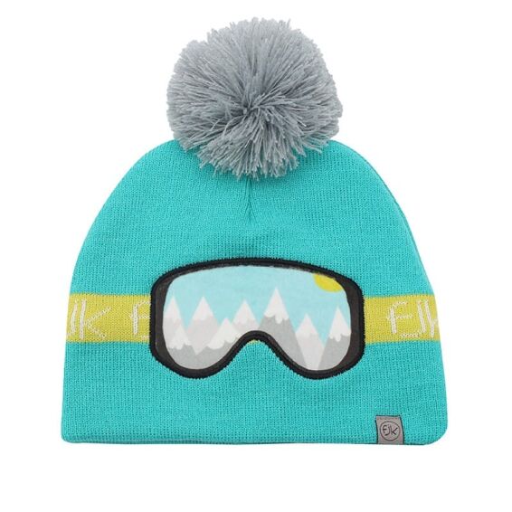 FLAPJACK KIDS - Σκουφάκι πλεκτό γυαλιά του σκι – Τυρκουάζ