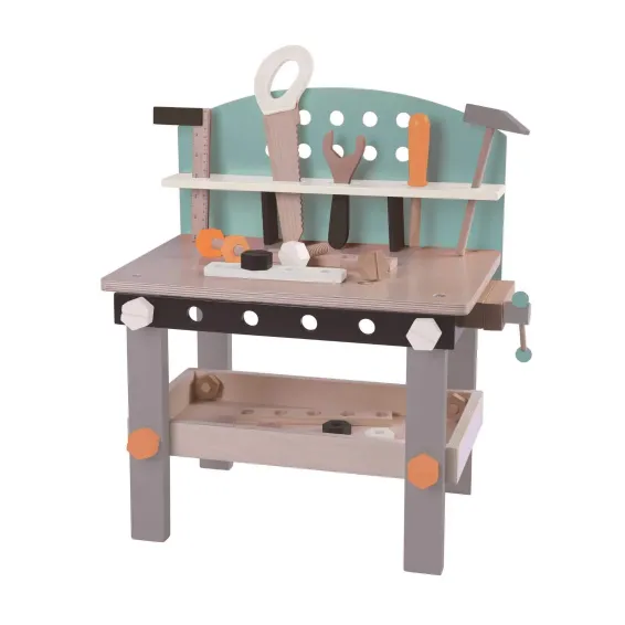 GERARDO'S. Ξύλινος πάγκος εργασίας με 32 εργαλεία & αξεσουάρ