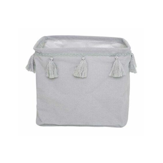 Jabadabado: Υφασμάτινο καλάθι αποθήκευσης τετράγωνο Γκρι