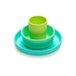 MELII - Σετ φαγητού σιλικόνης Lime-Mint-Blue