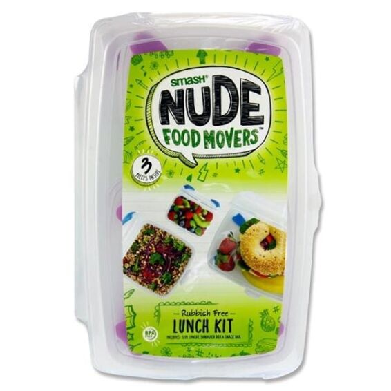 SMASH - Nfm Rubbish Lunch Σετ 3τεμ Ροζ - BPA Free Plastic