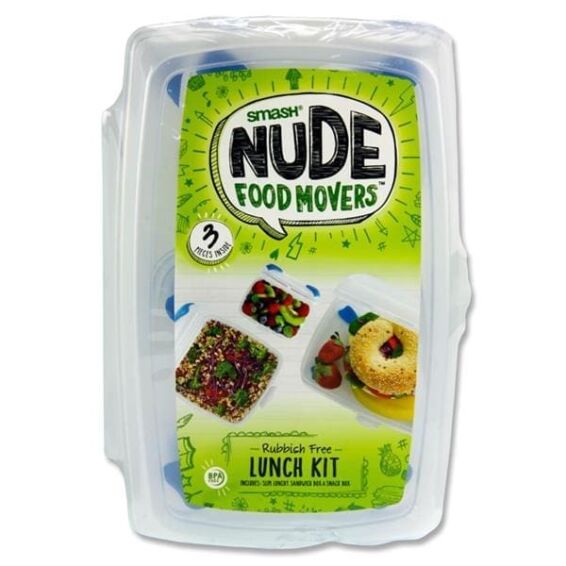 SMASH - Nfm Rubbish Lunch Σετ 3τεμ Μπλε - BPA Free Plastic