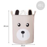 Sipo Πολυχρηστικό Καλάθι με κορδόνι Μπεζ Αρκουδάκι 43 L - Image 5