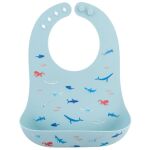 STEPHEN JOSEPH - Βρεφική Πολύχρωμη Σαλιάρα Σιλικόνης Καρχαρίας