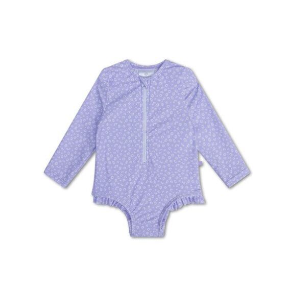 Swim Essentials Ολόσωμο μαγιό με μακριά μανίκια "Lila Leopard"