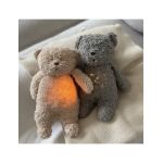 MOONIE 2.0: Επαναφορτιζόμενο βοήθημα ύπνου με ηχογράφηση & αισθητήρα κλάματος – Οργανικό βαμβάκι Gray - Image 4