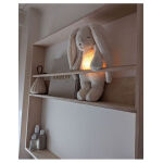 MOONIE 2.0: Επαναφορτιζόμενο βοήθημα ύπνου με ηχογράφηση & αισθητήρα κλάματος – Οργανικό βαμβάκι Gray Bunny - Image 2