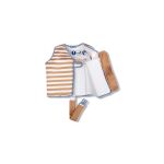 Σωσίβιο γιλέκο κολύμβησης με ιμάντα ασφαλείας για παιδιά 2-3 ετών "Brown White Striped" - Image 2