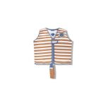 Swim Essentials: Σωσίβιο γιλέκο κολύμβησης με ιμάντα ασφαλείας για παιδιά 1-2 ετών "Brown White Striped"