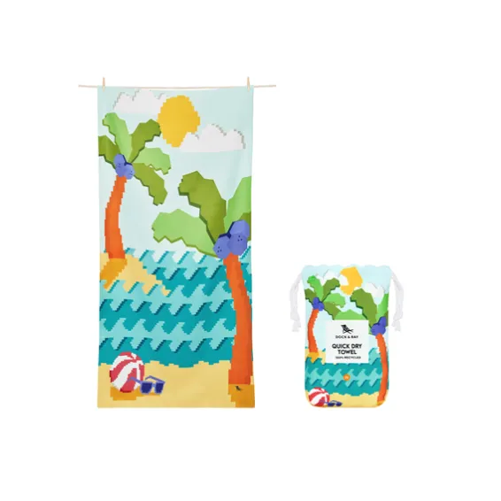 Dock & Bay: Παιδική πετσέτα θαλάσσης - Build-A-Beach Microfiber (Μικροϊνες) 160x90 εκ