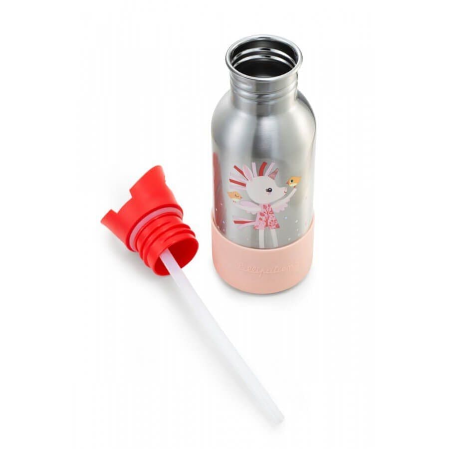 LILLIPUTIENS - Ανοξείδωτο Μπουκάλι Με Πάτο Σιλικόνης 600ml Happy Lena - Image 4