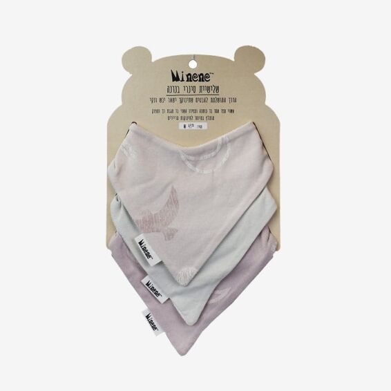 MINENE – Σετ 3 Σαλιάρες  Μπαντάνες Pink