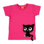 Μπλουζάκι Κοντομάνικο  Ρόζ Γατούλα