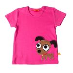 Μπλουζάκι Κοντομάνικο Σκυλάκι Ρόζ