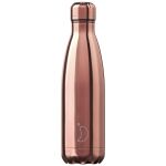 CHILLY'S Chrome Μπουκάλι Θερμός Ανοξείδωτο BPA Free 500ml Rose Gold