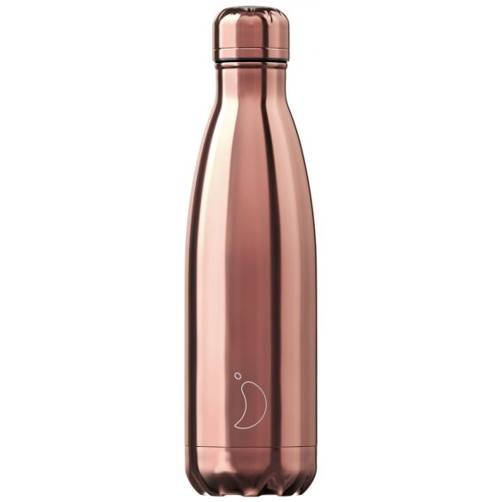 CHILLY'S Chrome Μπουκάλι Θερμός Ανοξείδωτο BPA Free 500ml Rose Gold