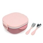 KIOKIDS - Δοχείο Φαγητού με Ανοξείδωτο ταψάκι Ροζ 450ml