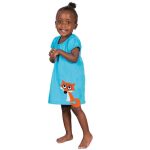 Φόρεμα Κοντομάνικο Αλεπού Γαλάζιο - Image 2