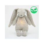 MOONIE 2.0: Επαναφορτιζόμενο βοήθημα ύπνου με ηχογράφηση & αισθητήρα κλάματος – Οργανικό βαμβάκι Gray Bunny - Image 7