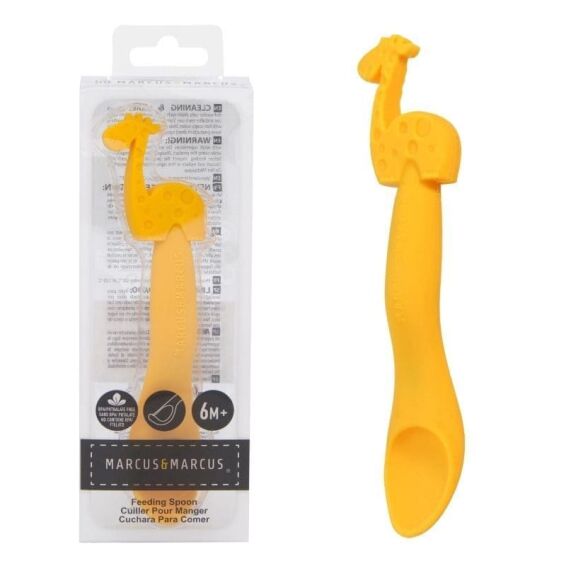 MARCUS & MARCUS - Βρεφικό κουτάλι σιλικόνης Καμηλοπάρδαλη