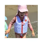 Σωσίβιο γιλέκο κολύμβησης με ιμάντα ασφαλείας για παιδιά 3-6 ετών "Lila Leopard"