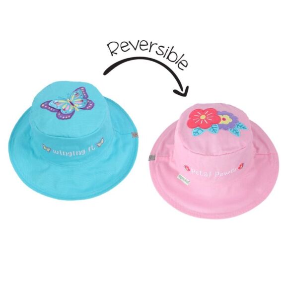 FLAPJACK KIDS - Καπέλο Διπλής Όψης UPF 50+ (Cotton) Butterfly/Floral