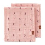 FRESK - Πάνες αγκαλιάς 100% οργανικό βαμβάκι 70x60cm σετ 2τμχ.- Seahorse