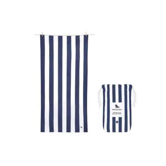 Dock & Bay: Πόντσο ενηλίκων Quickdry - Whitsunday Blue Microfiber (Μικροϊνες) 105x85 εκ.