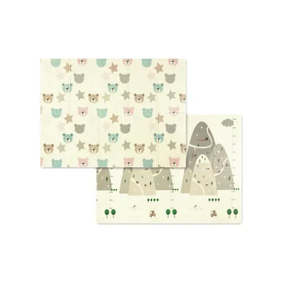 Babyono: Αναδιπλούμενο αφρώδες παζλ δαπέδου διπλής όψεως 150 x 200 εκ.