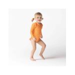 Swim Essentials Ολόσωμο μαγιό με μακριά μανίκια "Orange Hearts"