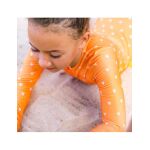 Swim Essentials Ολόσωμο μαγιό με μακριά μανίκια "Orange Hearts"