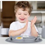 EZPZ - Πλήρες εκπαιδευτικό σετ φαγητού για 12+ μηνών - Pewter - Image 2